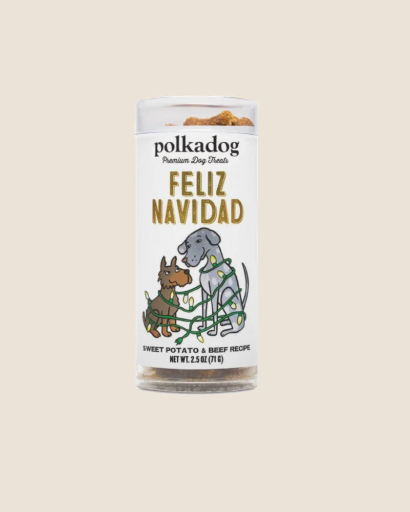 polkadog Feliz Navidad Beef & Sweet Potato Holiday Mini Tube