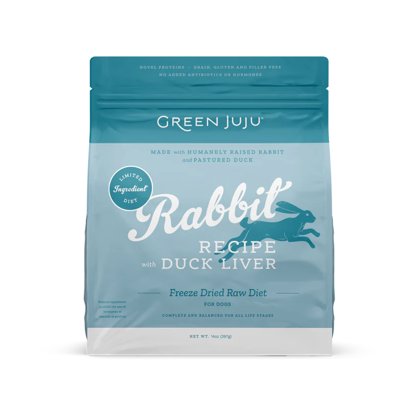 Green JuJu Freeze-Dried Raw Diet Rabbit with Duck Liver