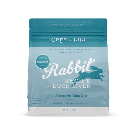 Green JuJu Freeze-Dried Raw Diet Rabbit with Duck Liver