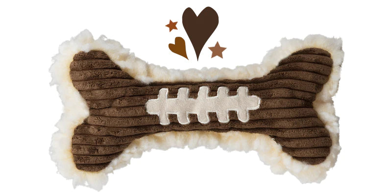 Hugglehounds HuggleFleece & Corduroy Pigskin Bone
