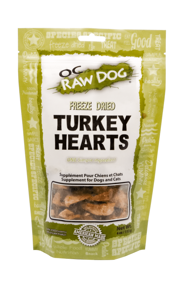 OC Raw Dog Freeze Dried Turkey Hearts