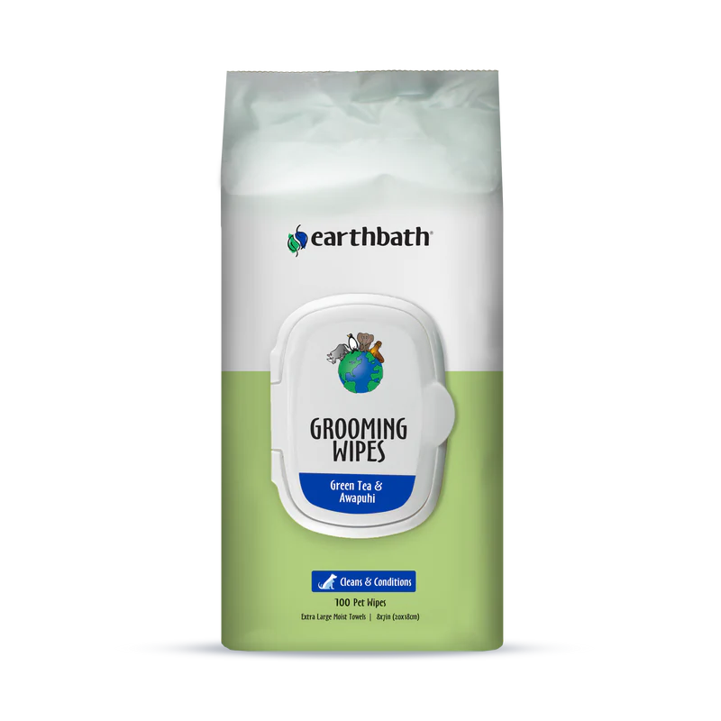 Earthbath Grooming Wipes - Green Tea & Awapuhi