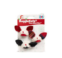 HuggleKats Holiday Tartan Tidings Blind Mice Cat Toy