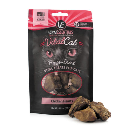 Vital Essentials Cat Chicken Hearts Freeze-Dried Treats