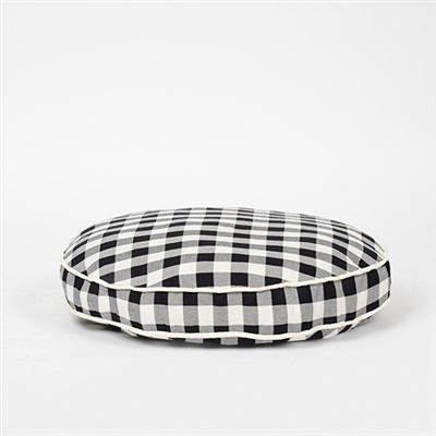 Waggo Buffalo Plaid Circle Dog Bed