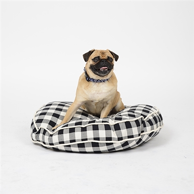 Waggo Buffalo Plaid Circle Dog Bed