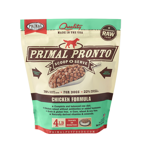 Primal Pet Foods Pronto Raw Frozen Canine Chicken Formula