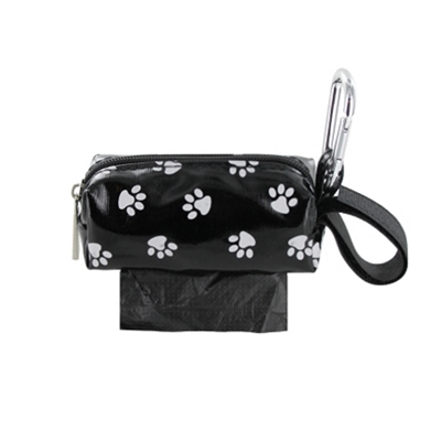 digPETS Single SQ Duffel w/ 1 Refill Roll - Black Paw / Unscented