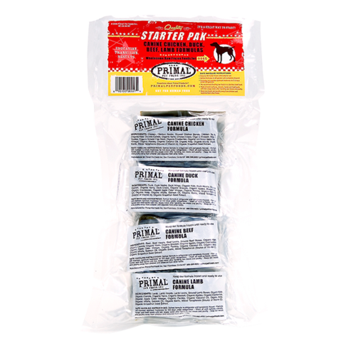 Primal Pet Foods Raw Frozen Formula Starter Paks 12oz.