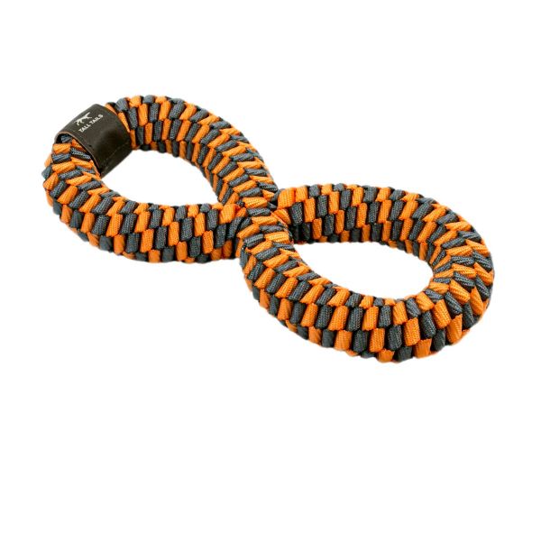 Tall Tails Orange Braided Infinity Tug Toy