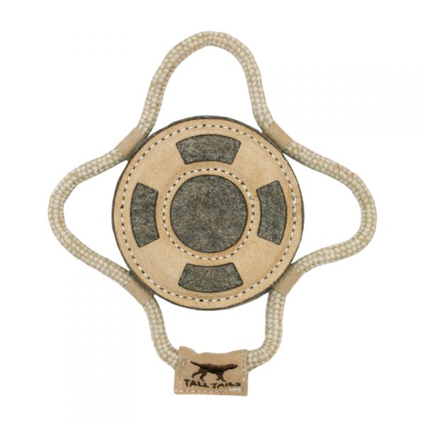 Tall Tails Natural Leather Lifebuoy Tug Toy