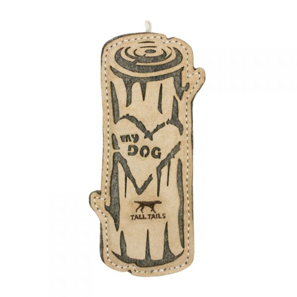 Tall Tails Natural Leather Love My Dog Log Toy
