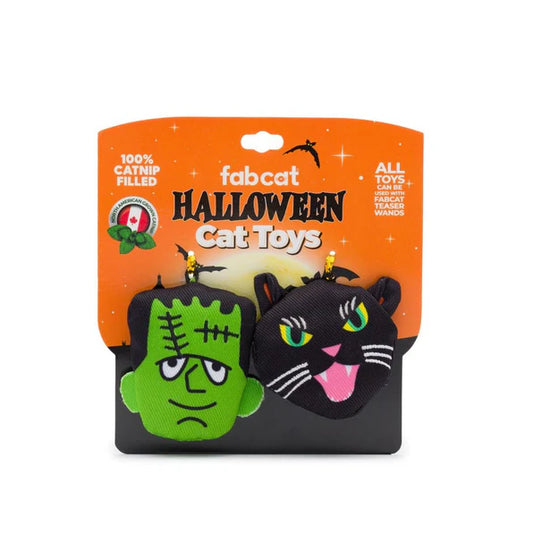 Fabcat Frankenstein/Black Cat 2-Pack Cat Toy