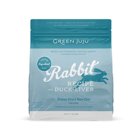 Green JuJu Rabbit with Duck Liver Freeze-Dried Raw Diet Pork