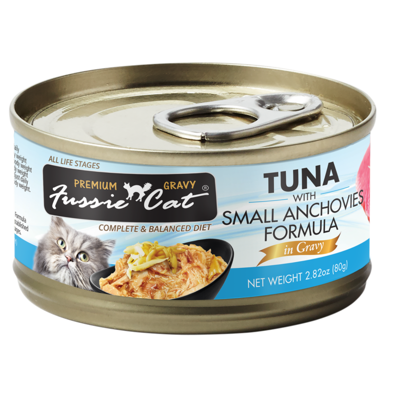 Fussie Cat Tuna with Small Anchovies Formula in Gravy – Basset & Lab, LLC.