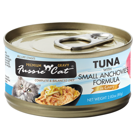 Fussie Cat Tuna with Small Anchovies Formula in Gravy