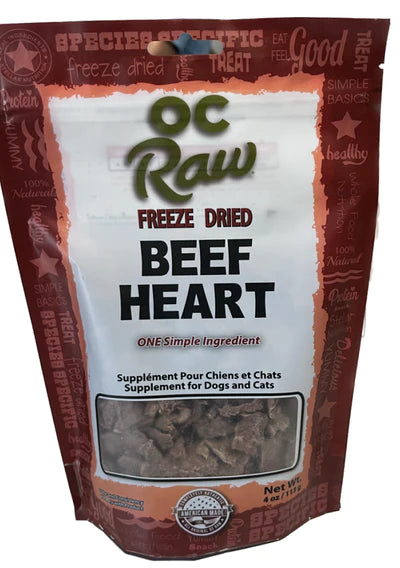 OC Raw Freeze Dried Beef Hearts