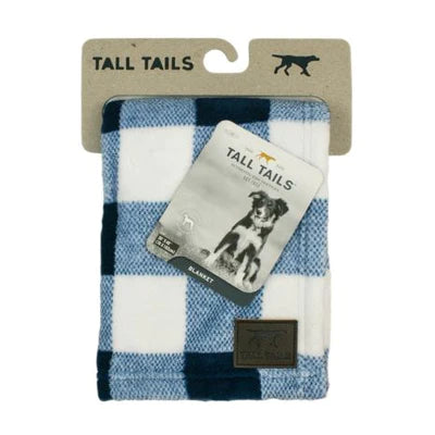 Tall Tails Navy Hunter's Plaid Dog Blanket