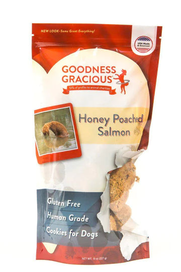 Goodness Gracious Honey Poached Salmon Dog Cookies