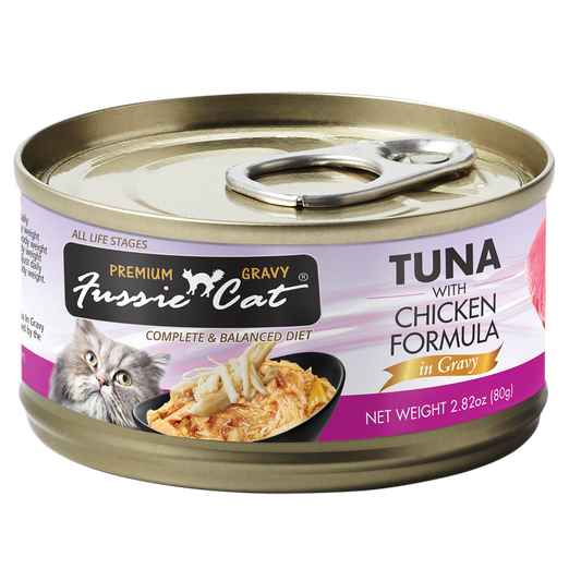 Fussie Cat Tuna with Chicken Formula in Gravy