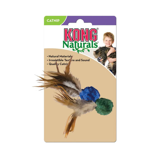 Kong Crinkle Ball with Feathers