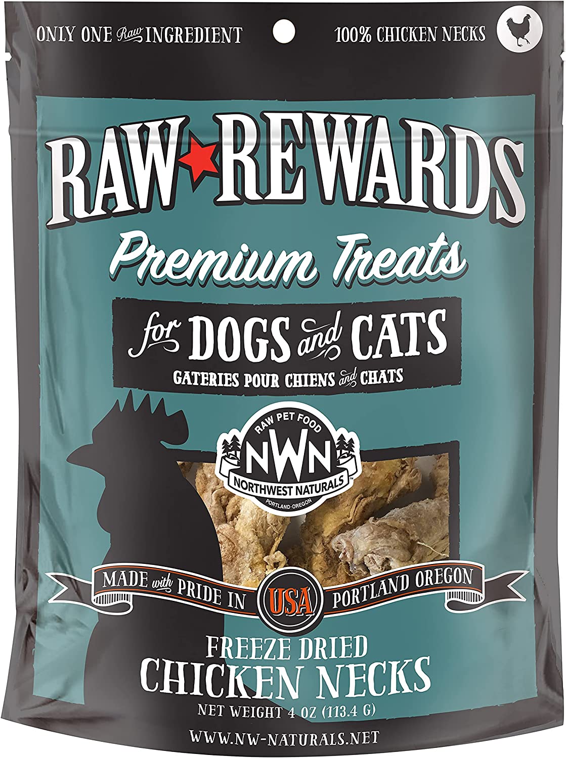 Raw Rewards Premium Freeze-Dried Chicken Necks Pet Treats
