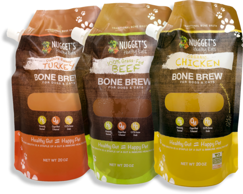 Nugget's Healthy Eats Dog  & Cat Frozen Bone Brew Turkey