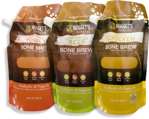 Nugget's Healthy Eats Dog  & Cat Frozen Bone Brew Beef