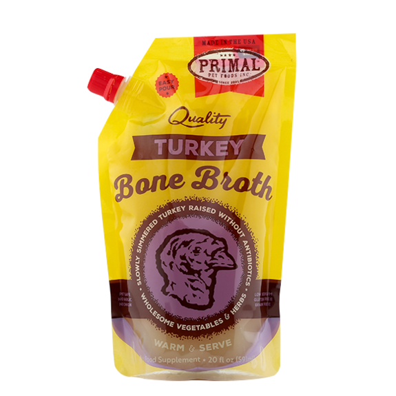 Primal Pet Foods Turkey Bone Broth 20oz.