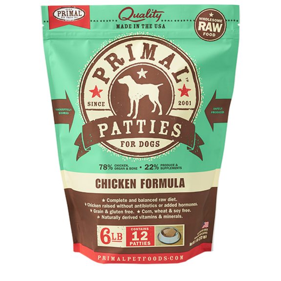 Primal Patties Chicken Formula 6 Pound