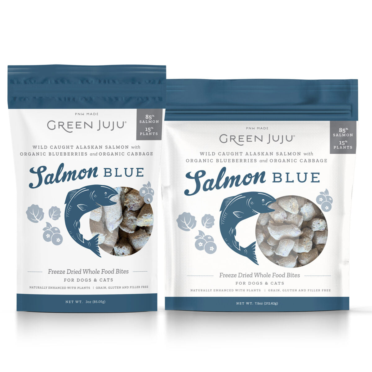 Green JuJu Salmon Blue Freeze Dried Food Bites