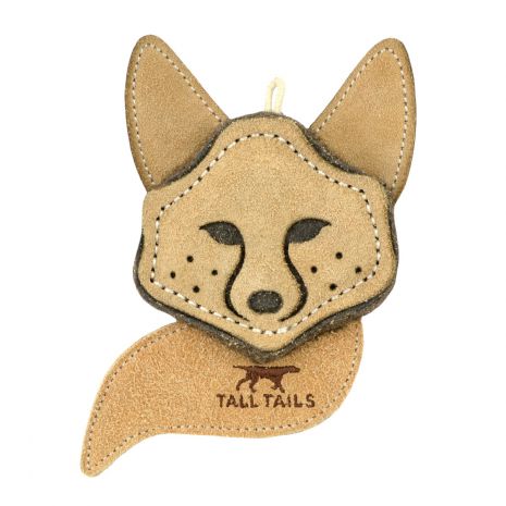 Tall Tails Natural Leather Scrappy Fox Toy 4"