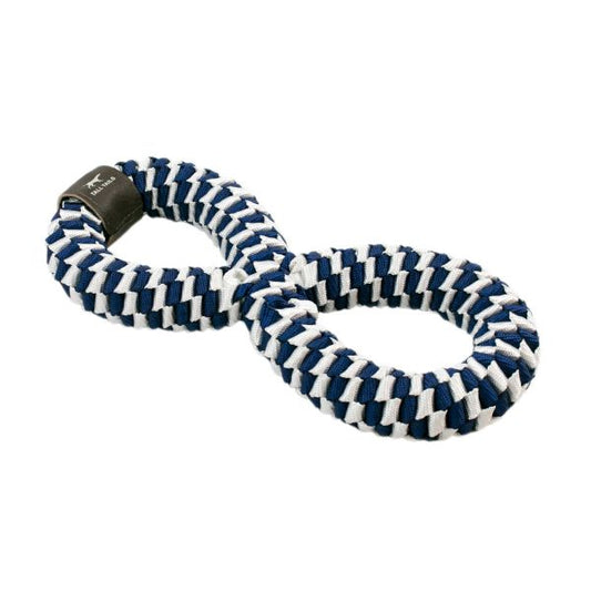 Tall Tails Navy Braided Infinity Tug Toy