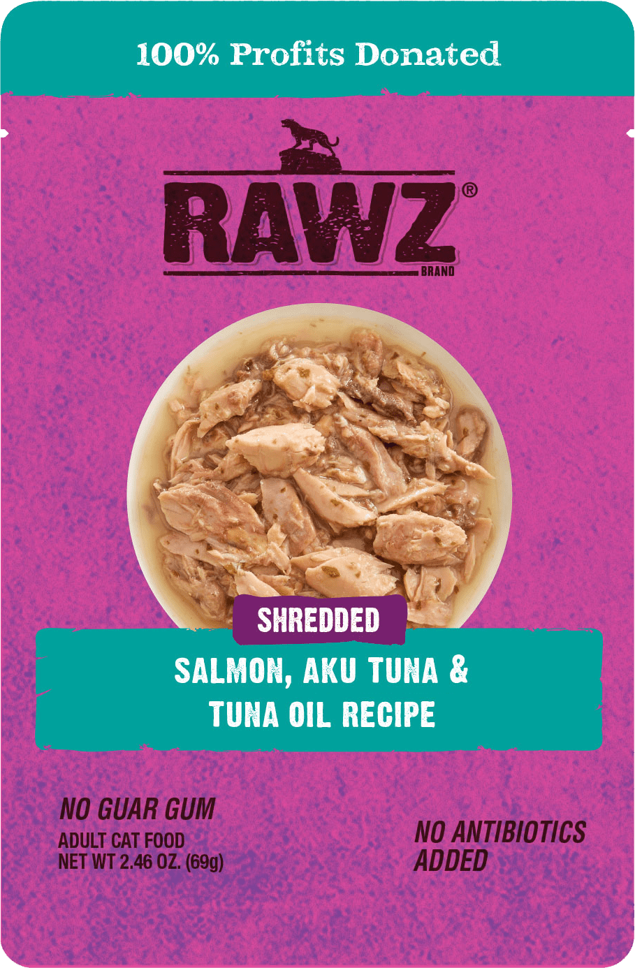 RAWZ Shredded Salmon, Aku Tuna & Tuna Oil