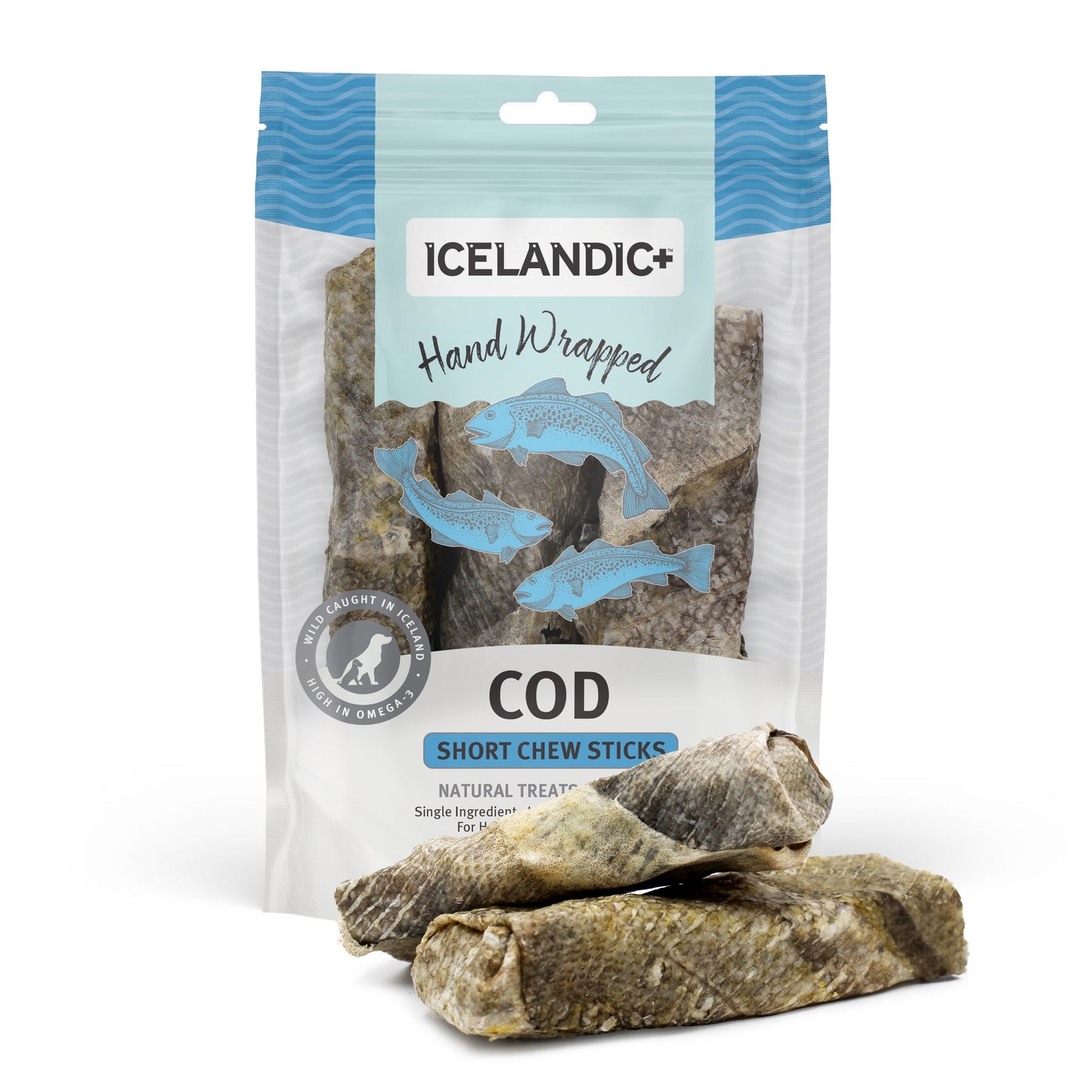 Icelandic+ Hand Wrapped Cod Short Chew Sticks